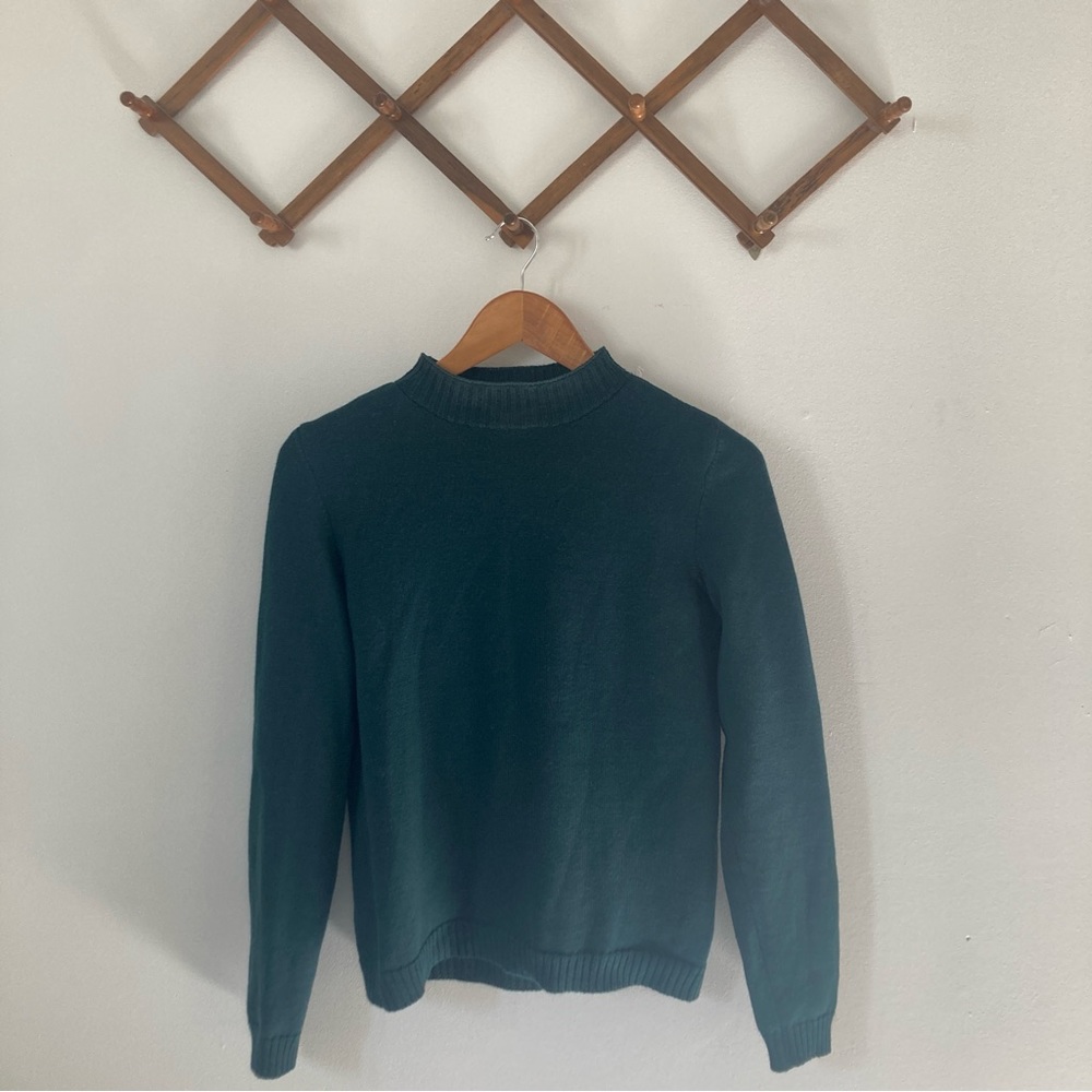 Betina Lou Denise Mock Neck Sweater in Forest Green